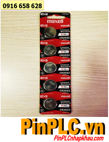 COMBO 01vỉ = 5viên Pin 3v lithium Maxell CR2032 (Vỉ Đỏ Đen), Xuất xứ NHẬT _Giá 55.000/Vỉ 5viên